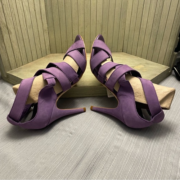 NWT Zara Purple Suede Stiletto Heels Made in Spain 39 - Picture 5 of 12